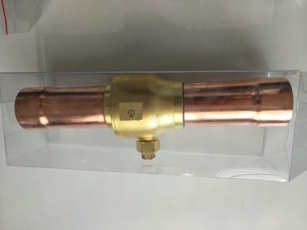 Polished 1/4 Refrigeration Ball Valve For Cooling Brass Valve Straight Through Type