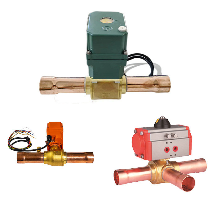 IP67 Rated Smart Electric Refrigerant Ball Valve For Harsh Environments Motorised 3 Way Ball Valve