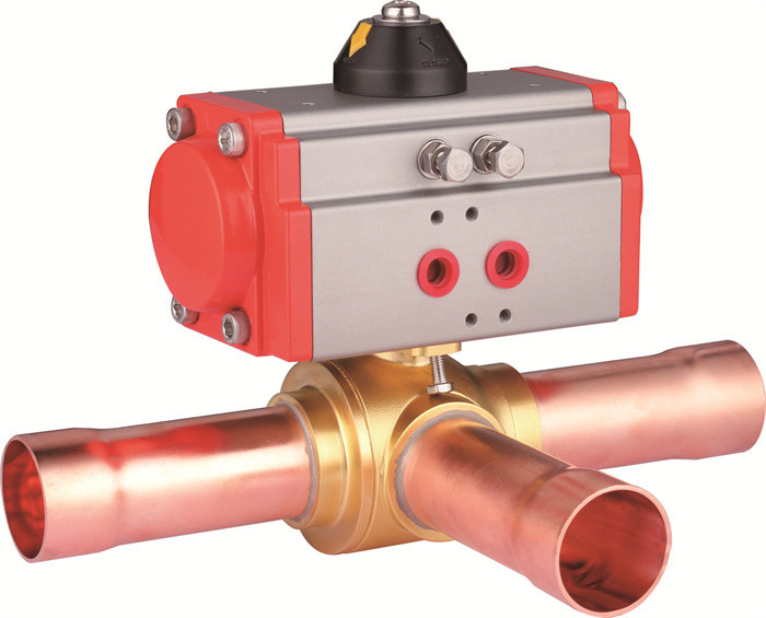 IP67 Rated Smart Electric Refrigerant Ball Valve For Harsh Environments Motorised 3 Way Ball Valve
